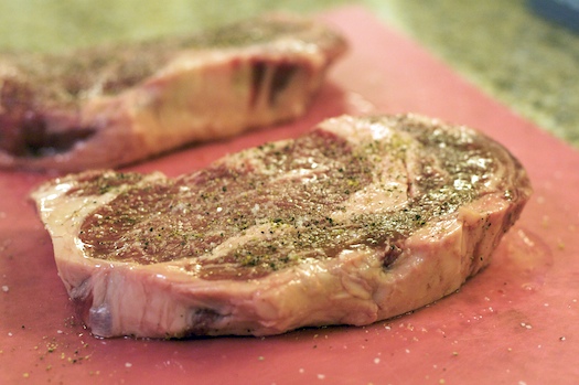 Pan Seared Rib Eye Steak Pan Seared Rib Eye Steak