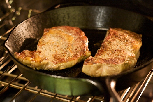 Pan Seared Rib Eyes Pan Seared Rib Eyes
