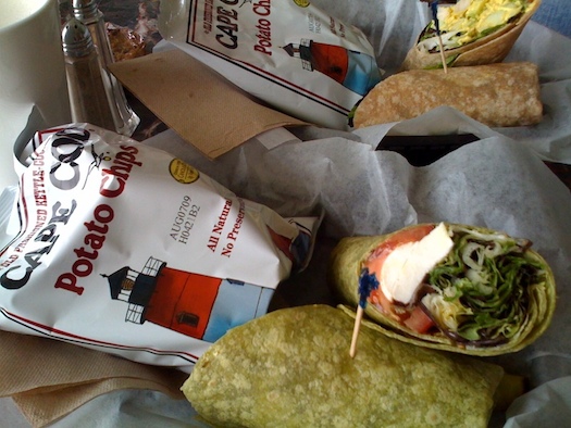 Wraps at Bean & Leaf Cafe Wraps at Bean & Leaf Cafe