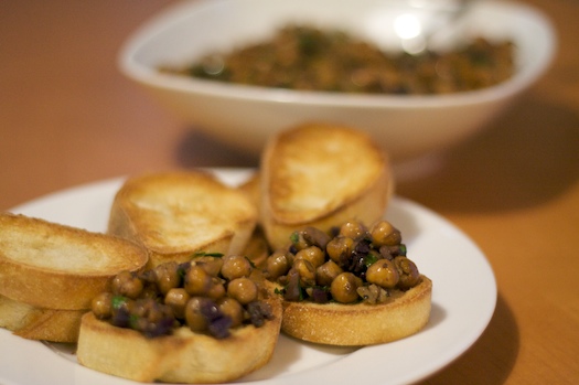 Roasted Chickpea Bruschetta Roasted Chickpea Bruschetta